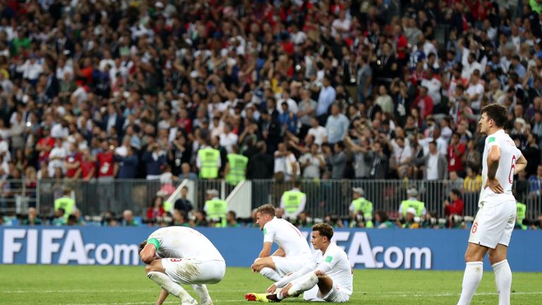  during the 2018 FIFA World Cup Russia Semi Final match between England and Croatia at Luzhniki Stadium on July 11, 2018 in Moscow, Russia.
