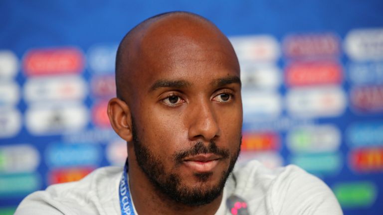 Fabian Delph during an England press conference during the 2018 FIFA World Cup Russia at Spartak Zelenogorsk Stadium on July 13, 2018 in Saint Petersburg, Russia.