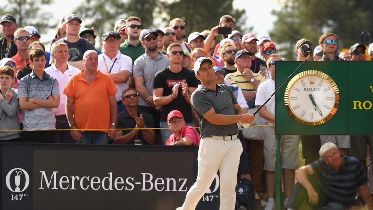 during the final round of the 147th Open Championship at Carnoustie Golf Club on July 22, 2018 in Carnoustie, Scotland.