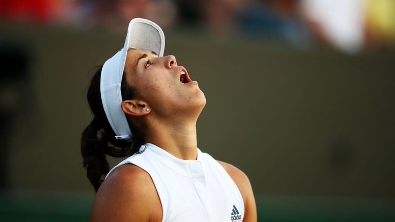 on day four of the Wimbledon Lawn Tennis Championships at All England Lawn Tennis and Croquet Club on July 5, 2018 in London, England.