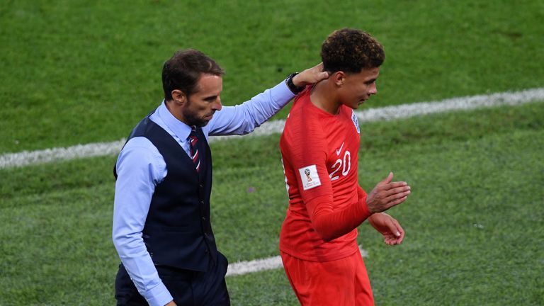  during the 2018 FIFA World Cup Russia Round of 16 match between Colombia and England at Spartak Stadium on July 3, 2018 in Moscow, Russia.