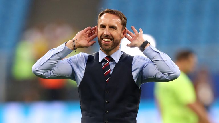  during the 2018 FIFA World Cup Russia Quarter Final match between Sweden and England at Samara Arena on July 7, 2018 in Samara, Russia.