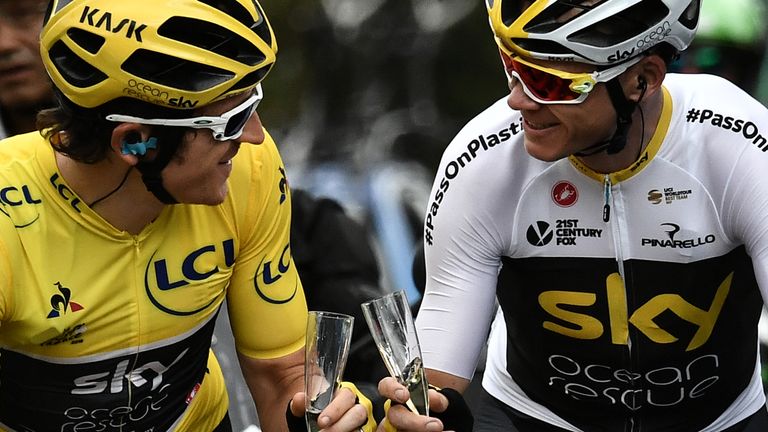 Geraint Thomas and froome