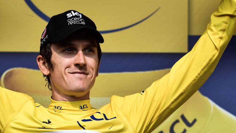 Geraint Thomas extended his overall lead to 2:05 by coming home second on Stage 19