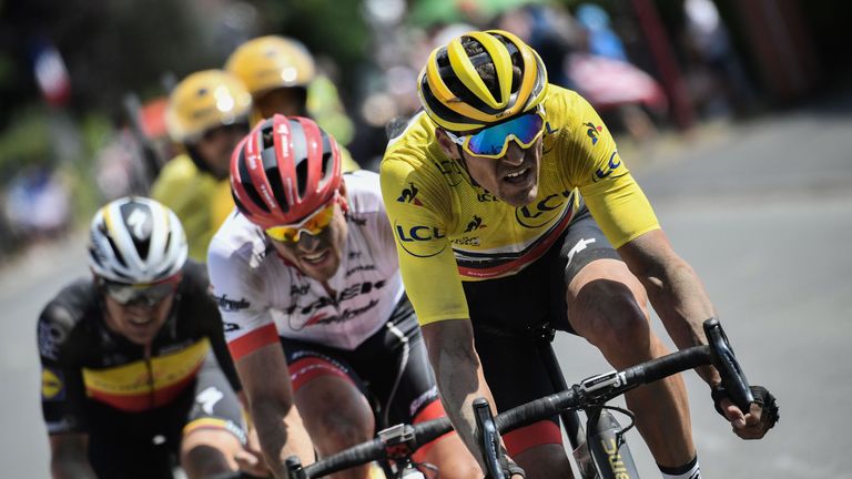 Greg Van Avermaet retained the yellow jersey after finishing second