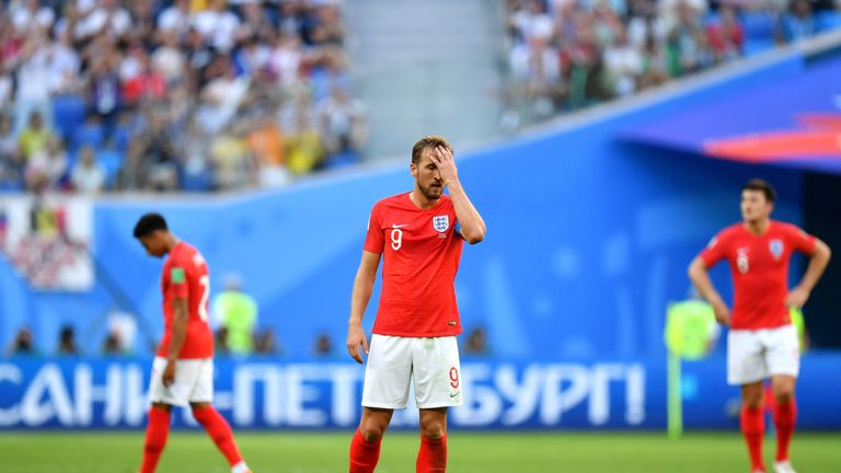 Harry Kane was dejected at the final whistle