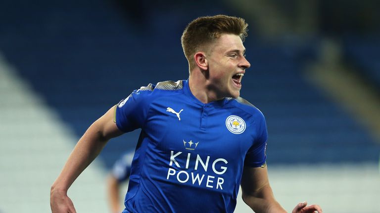 Harvey Barnes during the Premier league 2 match between Leicester City and Derby County at King Power Stadium on April 23, 2018 in Leicester, England.