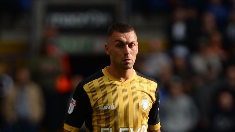 BOLTON, ENGLAND - OCTOBER 14: Jack Hunt of Sheffield Wednesday in action during the Sky Bet Championship match between Bolton Wanderers and Sheffield Wednesday at Macron Stadium on October 14, 2017 in Bolton, England. (Photo by Nathan Stirk/Getty Images)