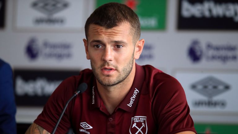 Jack Wilshere of West Ham United during a press conference at the London Stadium, London
