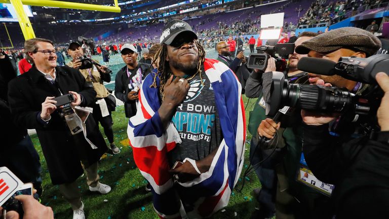 in Super Bowl LII at U.S. Bank Stadium on February 4, 2018 in Minneapolis, Minnesota.