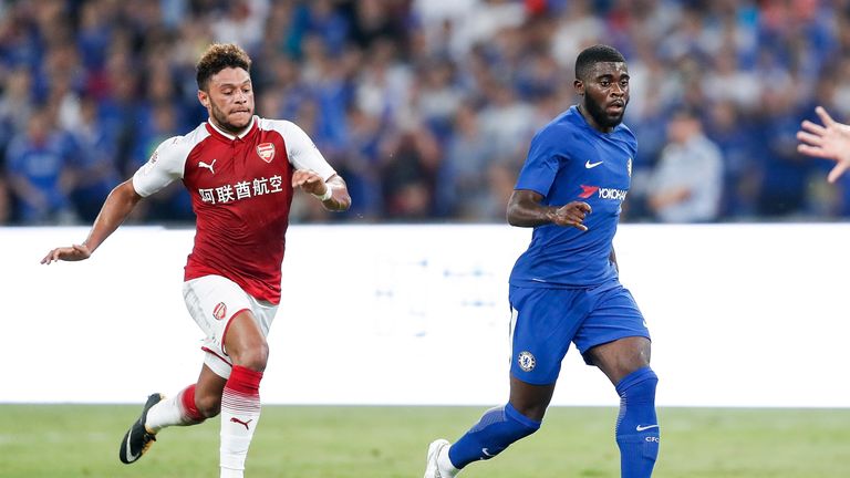 during the Pre-Season Friendly match between Arsenal FC and Chelsea FC at Birds Nest on July 22, 2017 in Beijing, China.