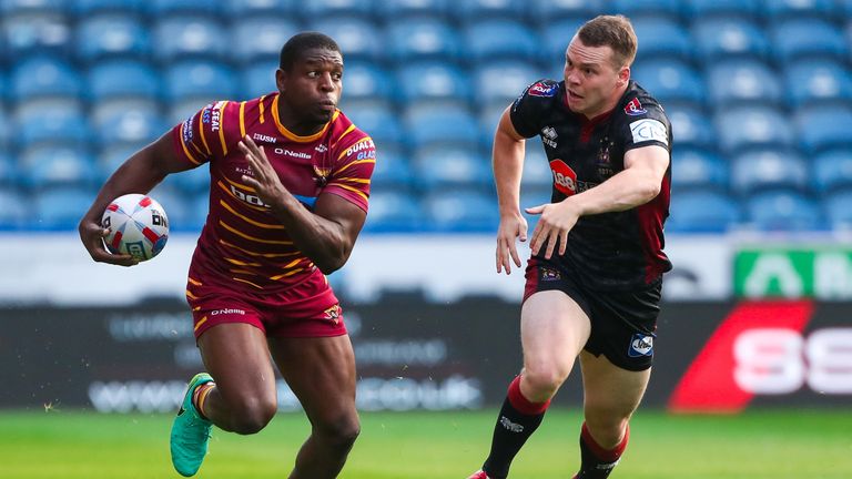 Picture by Alex Whitehead/SWpix.com - 12/07/2018 - Rugby League - Betfred Super League - Huddersfield Giants v Wigan Warriors - John Smith's Stadium, Huddersfield, England - Huddersfield's Jermaine McGillvary.