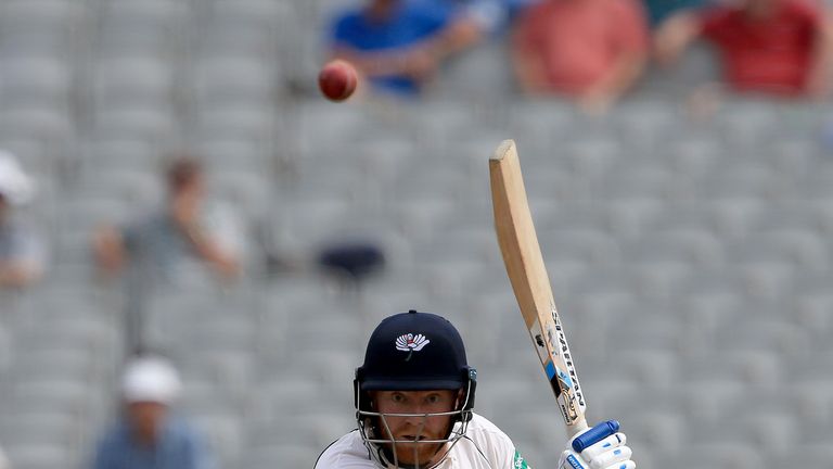 MANCHESTER, ENGLAND - JULY 23:  Jonny Bairstow of Yorkshire bats during day two of the Specsavers County Championship division one match between Lancashire and Yorkshire at Emirates Old Trafford on July 23, 2018 in Manchester, England. (Photo by Clint Hughes/Getty Images)