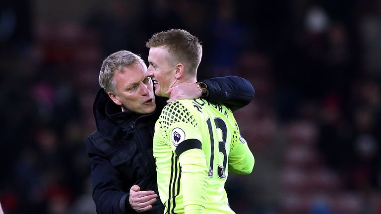 David Moyes managed Jordan Pickford at Sunderland in the 2016/17 season