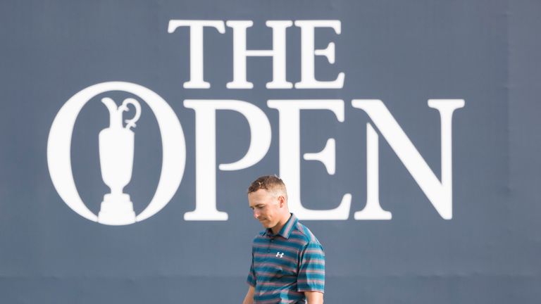 Jordan Spieth during the final round of The Open at Carnoustie