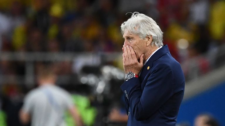 Jose Pekerman was not happy with England's players during the World Cup win over Colombia