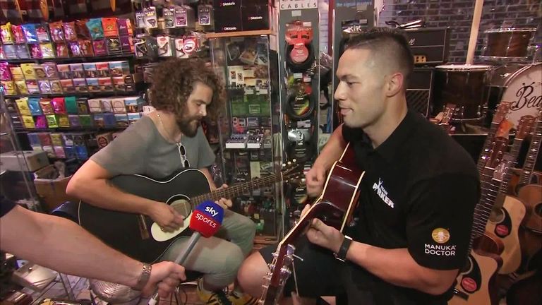 Joseph Parker enjoyed a jamming session ahead of his showdown with Joseph Parker