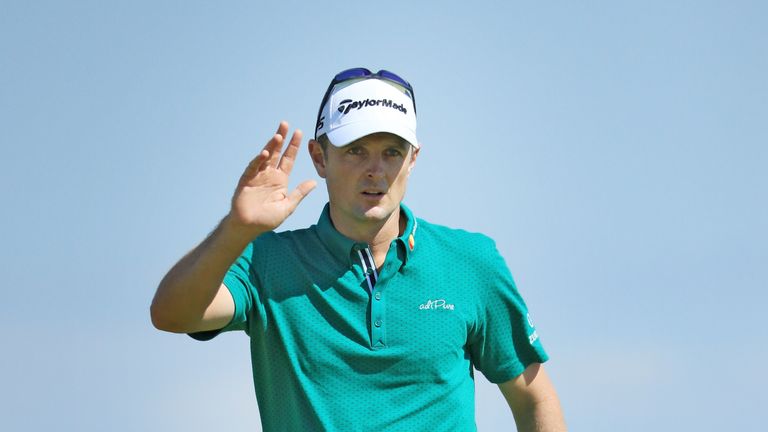 Justin Rose during the first round of the 147th Open Championship at Carnoustie Golf Club on July 19, 2018 in Carnoustie, Scotland