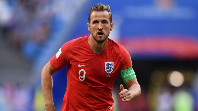 Harry Kane chases a loose ball with England making a poor start