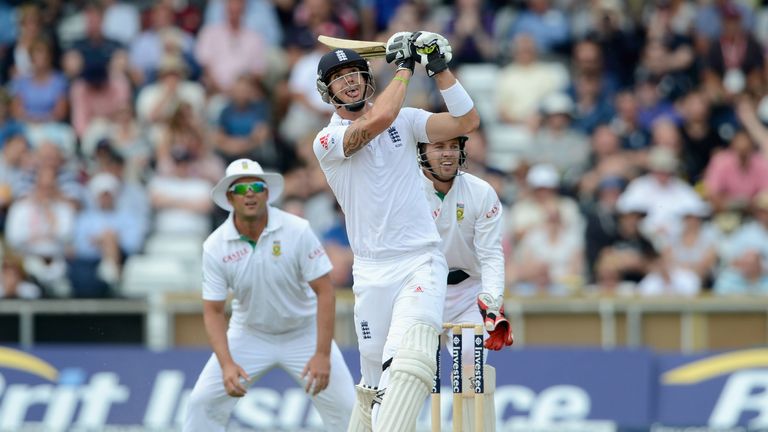  during day three of the 2nd Investec Test match between England and South Africa at Headingley on August 4, 2012 in Leeds, England.