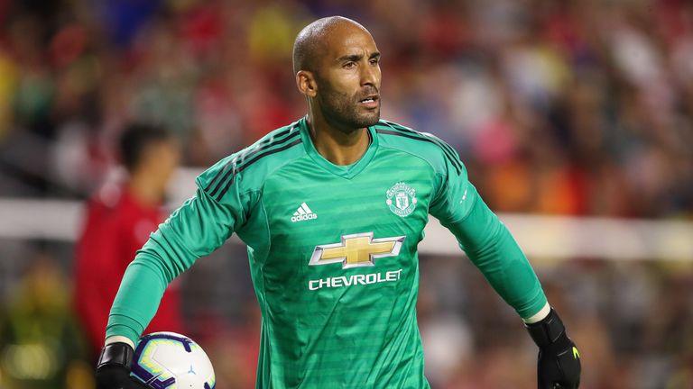 Lee Grant during the International Champions Cup game at the University of Phoenix Stadium on July 19, 2018 in Glendale, Arizona.  ..