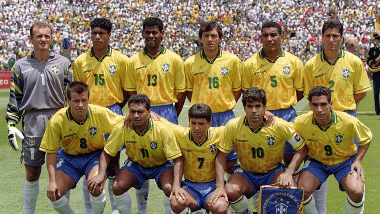 Leonardo (back row, fourth from left) was part of Brazil's World Cup-winning side in 1994