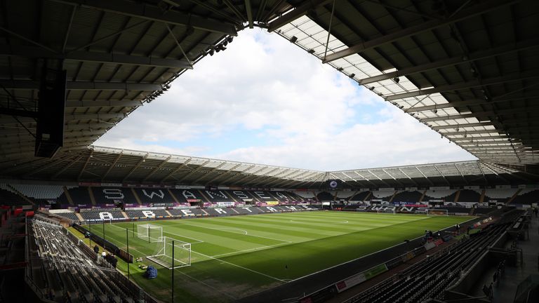General view of Swansea City's Liberty Stadium