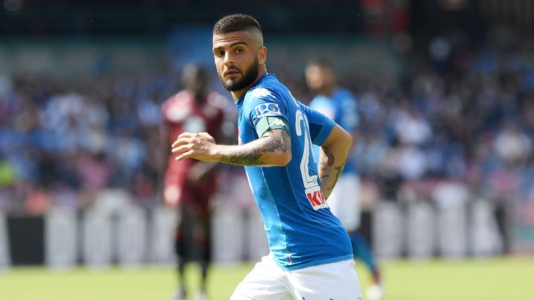 Lorenzo Insigne during the serie A match between SSC Napoli and Torino FC at Stadio San Paolo on May 6, 2018 in Naples, Italy.