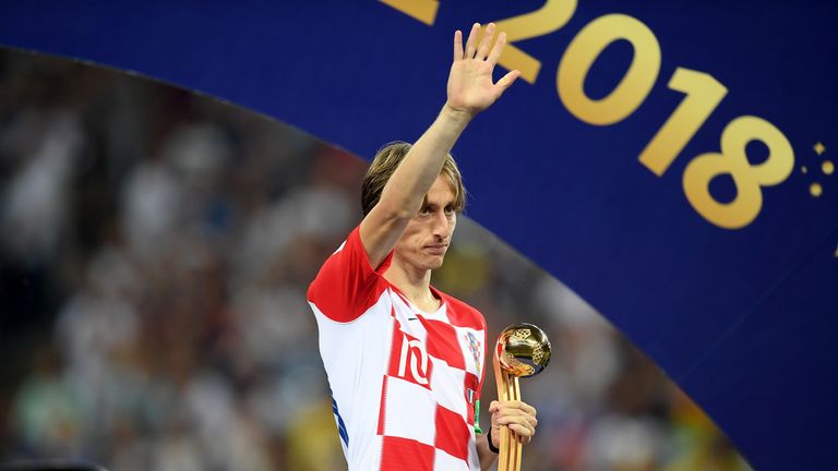 Luka Modric during the 2018 FIFA World Cup Final between France and Croatia at Luzhniki Stadium on July 15, 2018 in Moscow, Russia.