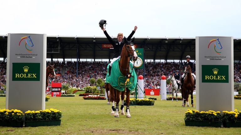 Marcus Ehning, now 44, won Olympic gold back in 2000