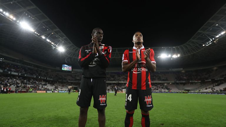 Alassane Plea and Mario Balotelli 