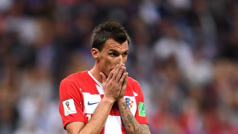 Mario Mandzukic during the 2018 FIFA World Cup Final between France and Croatia at Luzhniki Stadium on July 15, 2018 in Moscow, Russia.