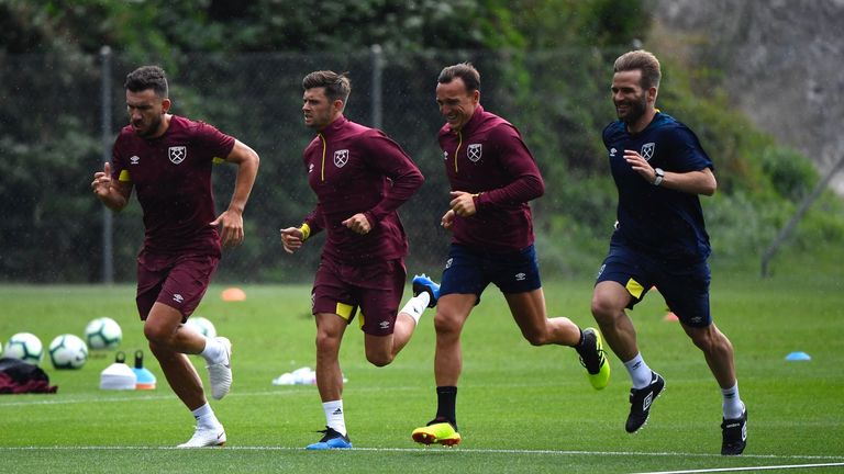Mark Noble and co were put through their paces at an altitude of 510 metres above seas level