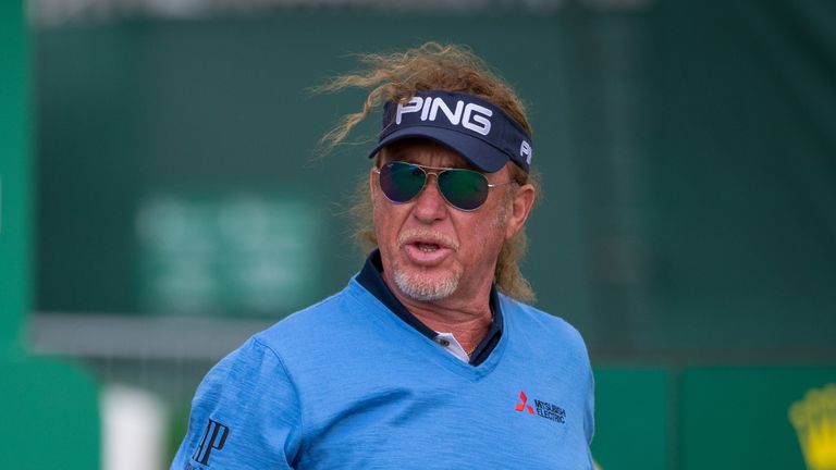 Miguel Angel Jimenez during the third round of The Senior Open at St Andrews