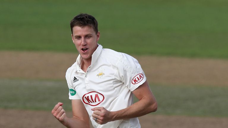 during the Specsavers County Championship division one match between Nottinghamshire and Surrey at Trent Bridge on July 23, 2018 in Nottingham, England.