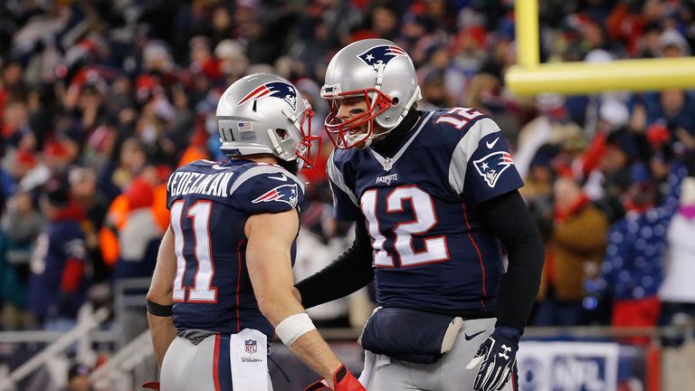during the AFC Divisional Playoff Game at Gillette Stadium on January 14, 2017 in Foxboro, Massachusetts.