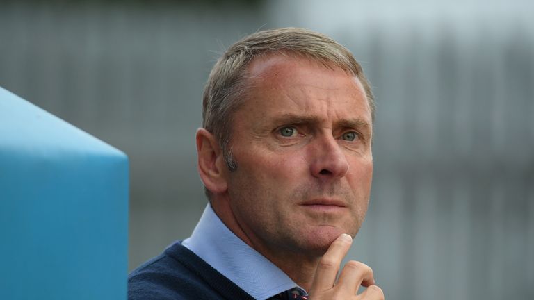 during the U19 International match between England and Germany at One Call Stadium on September 5, 2017 in Mansfield, England.