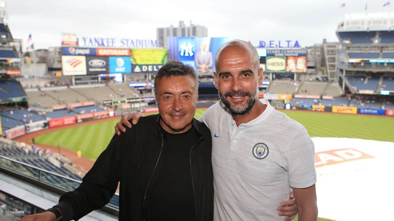 Guardiola also met New York City manager Dome Torrent who recently replaced Patrick Viera