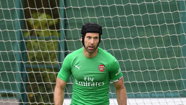 of Arsenal during the match between Arsenal XI and Crawley Town XI at London Colney on July 18, 2018 in St Albans, England.