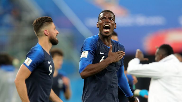  during the 2018 FIFA World Cup Russia Semi Final match between Belgium and France at Saint Petersburg Stadium on July 10, 2018 in Saint Petersburg, Russia.