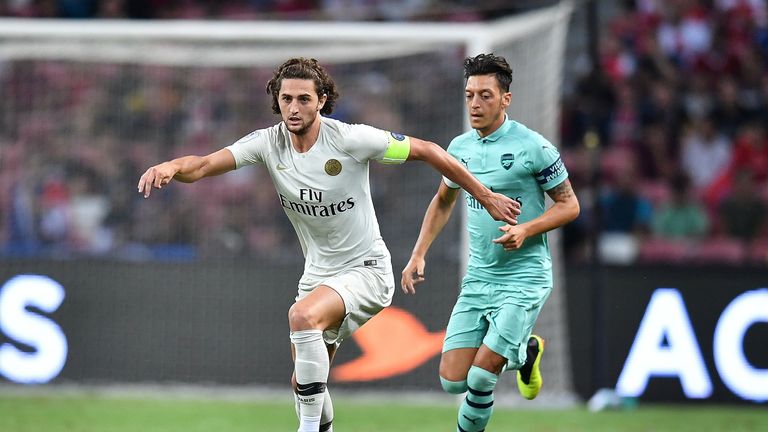 Adrien Rabiot captained PSG in their pre-season defeat to Arsenal on Saturday