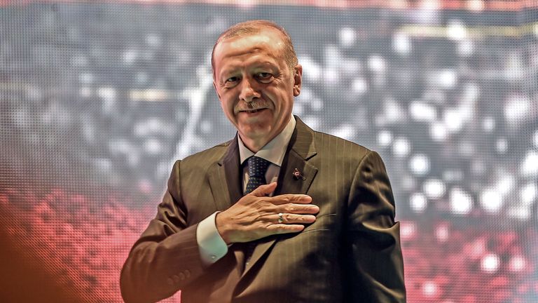 Turkey's president Recep Tayyip Erdogan 