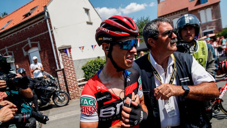 Richie Porte abandoned the Tour de France after a heavy crash on stage nine