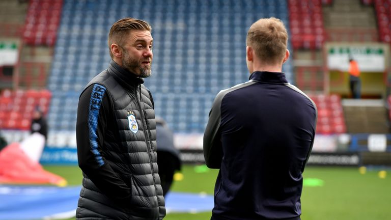 Rob Green during a warm-up with Huddersfield
