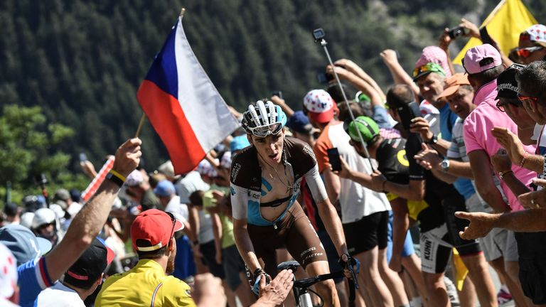 Romain Bardet led one of the counter-attacks up the final climb