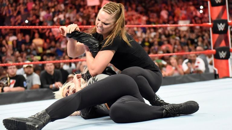 Ronda Rousey attacked Alexa Bliss on last night's Raw, violating her suspension in the process