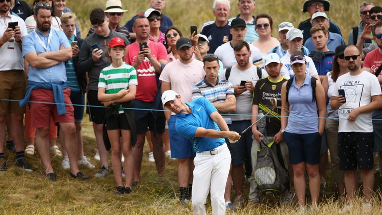 during the third round of the Dubai Duty Free Irish Open at Ballyliffin Golf Club on July 7, 2018 in Donegal, .