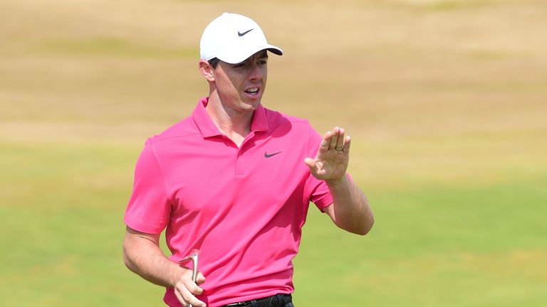 Rory McIlroy during the final round of The Open at Carnoustie