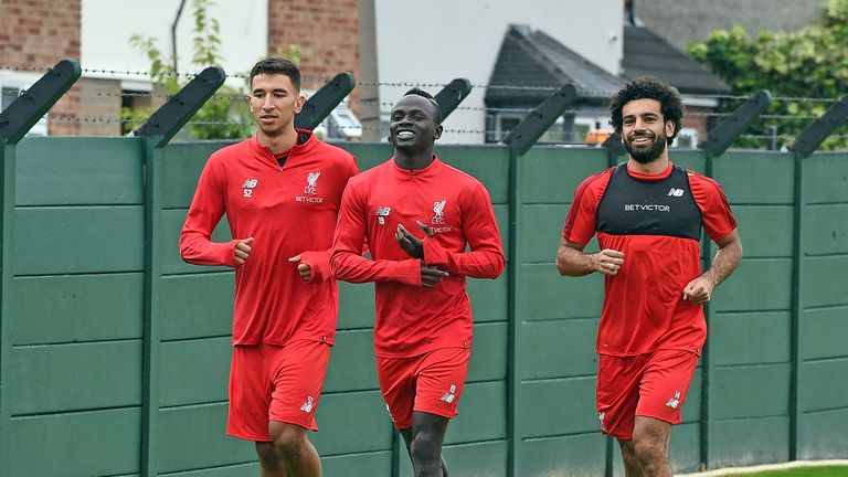 Sadio Mane and Mohamed Salah return to training for the first time since playing in the 2018 World Cup