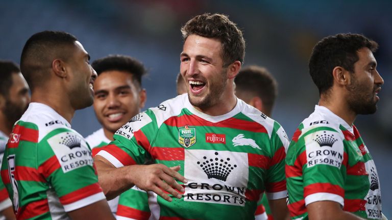 during the round 15 NRL match between the Parramatta Eels and the South Sydney Rabbitohs at ANZ Stadium on June 14, 2018 in Sydney, Australia.